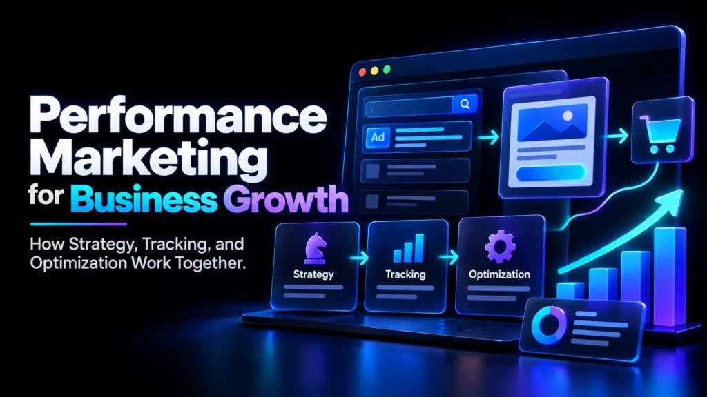 Performance Marketing for Business Growth system showing strategy tracking and optimization