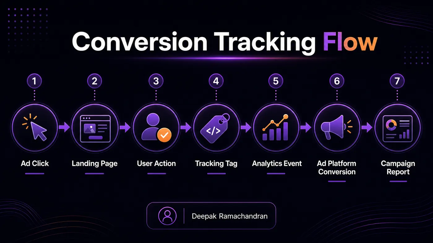 Conversion tracking flow for performance marketing campaigns