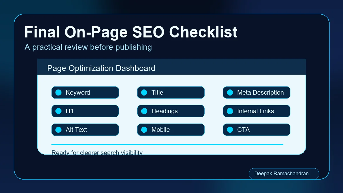 Final On-Page SEO Checklist for business website content optimization