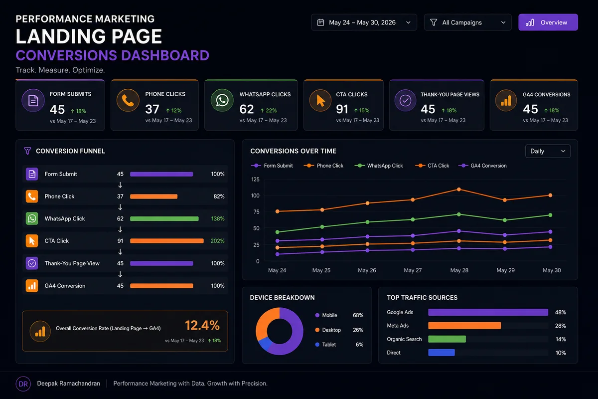 Landing Page Optimization for Paid Ads Campaigns Landing page conversion tracking events for paid ads campaigns