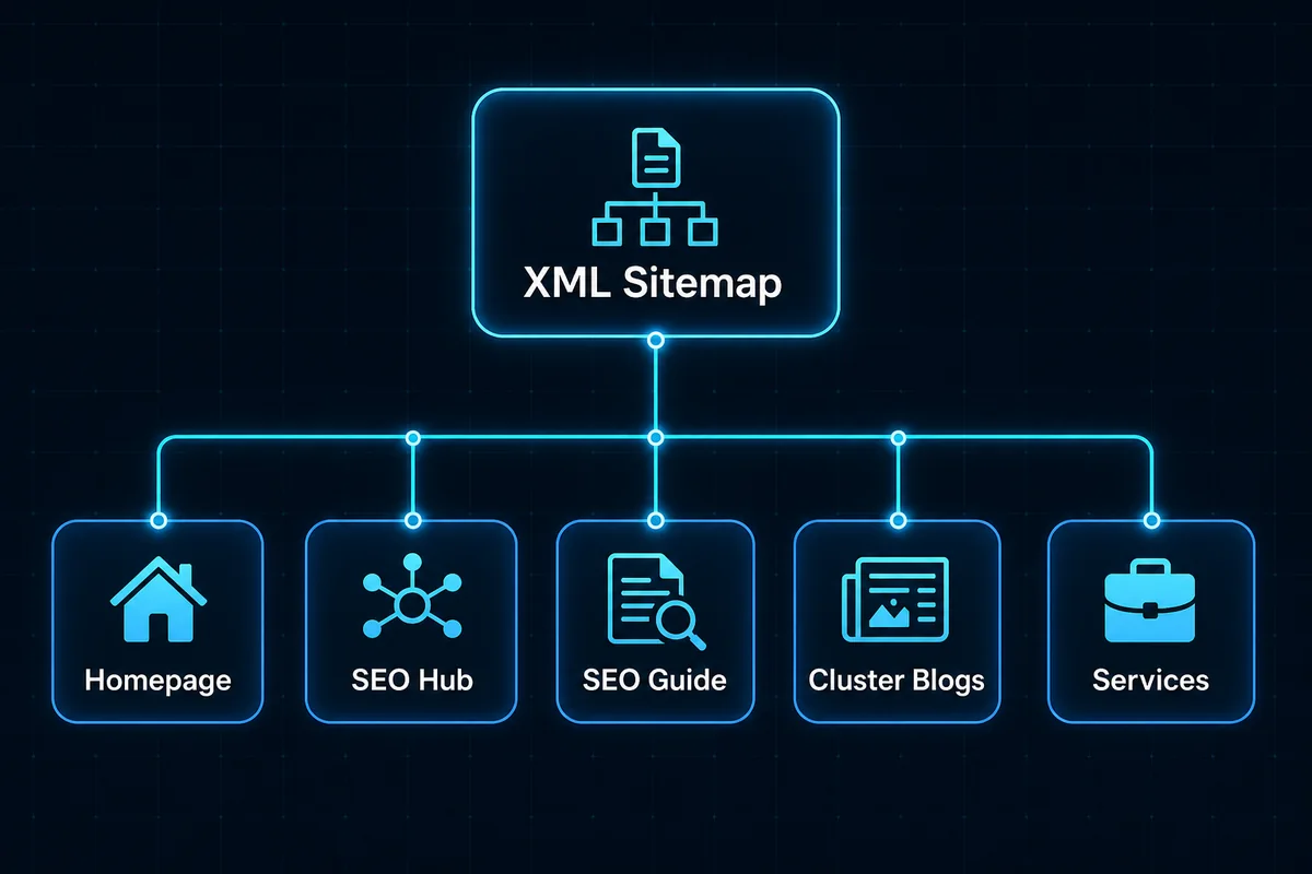 XML sitemap structure for WordPress SEO pages and blog posts