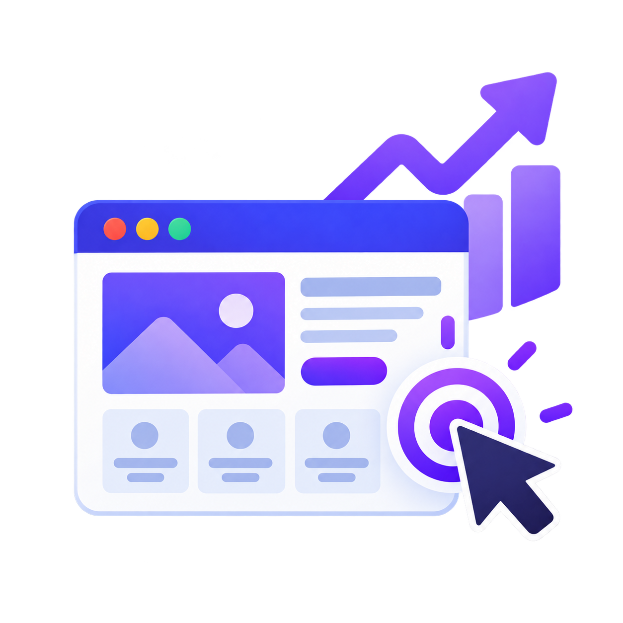 Website and landing page optimisation icon